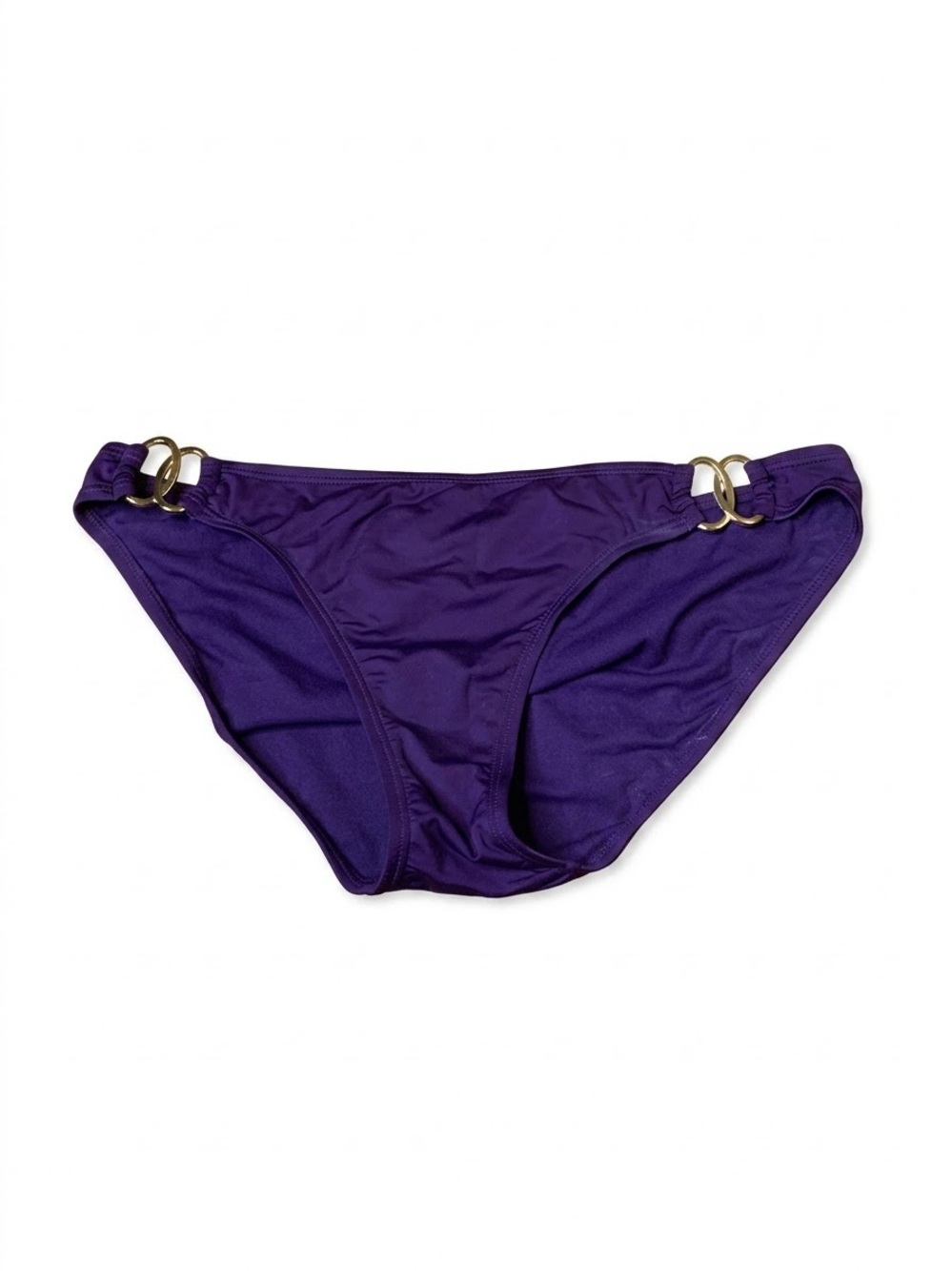 OLD NAVY Deep Purple Gold O-Ring Bikini Bottoms Size Medium Swimwear